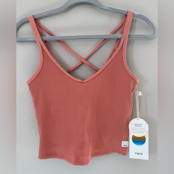 Vuori - Rib Crop Tank - Light Cinnamon - Picture 7 of 11